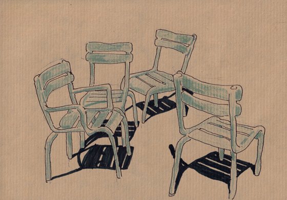 Quinn Lewis, Chairs Under Sun No. 7, 2026