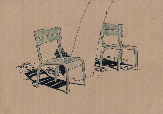Quinn Lewis, Chairs Under Shade No. 3, 2026